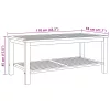  Dohányzóasztal Barna 110 x 55 x 45 cm Tömör tíkfa