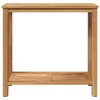  Konzolasztal tárolóval polcokkal Barna 85 x 35 x 75 cm Tömör tíkfa