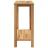  Konzolasztal tárolóval polcokkal Barna 85 x 35 x 75 cm Tömör tíkfa