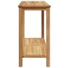  Konzolasztal tárolóval polcokkal Barna 110 x 40 x 45 cm Tömör tíkfa