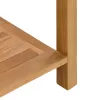  Konzolasztal tárolóval polcokkal Barna 110 x 40 x 45 cm Tömör tíkfa