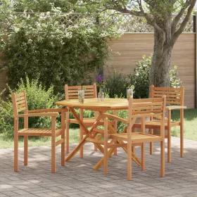    Kerti összecsukható székek 4 pcs Barna 55.5 x 55.5 x 90 cm