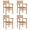  Kerti összecsukható székek 4 pcs Barna 55.5 x 55.5 x 90 cm