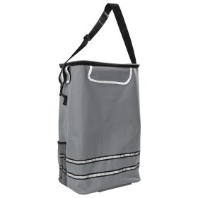    Bevásárlókocsi Kerekekkel és Állítható Fogantyúval Szürke 40 L