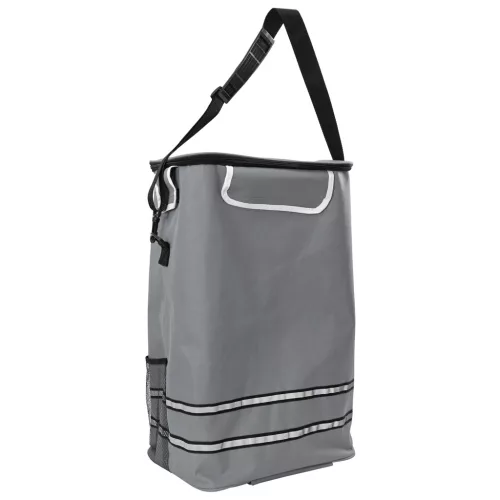  Bevásárlókocsi Kerekekkel és Állítható Fogantyúval Szürke 40 L