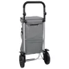 Bevásárlókocsi Kerekekkel és Állítható Fogantyúval Szürke 40 L