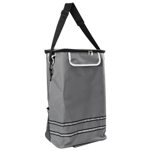  Bevásárlókocsi Kerekekkel és Állítható Fogantyúval Szürke 40 L