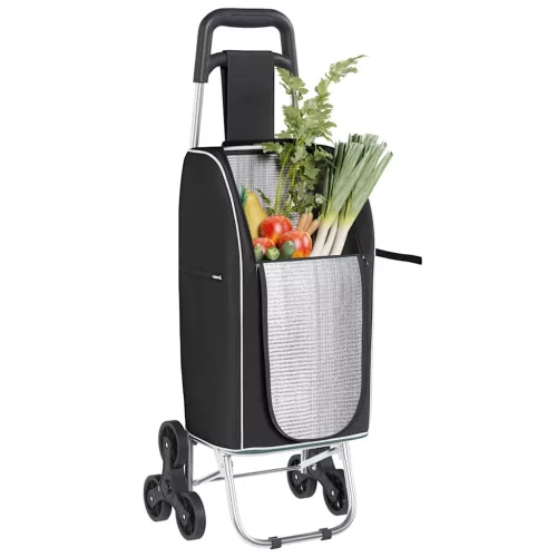  Bevásárlókocsi Fekete 39,5 x 33 x 93 cm Oxford szövet