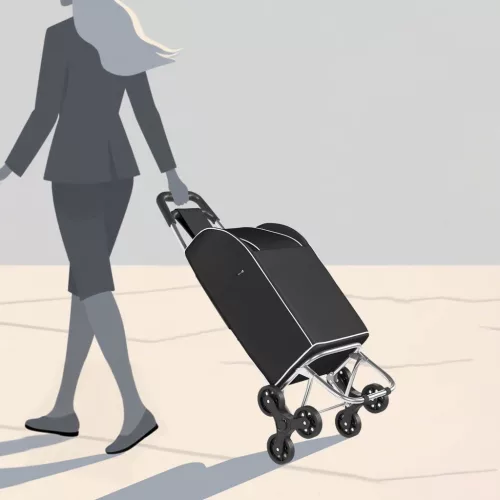  Bevásárlókocsi Fekete 39,5 x 33 x 93 cm Oxford szövet