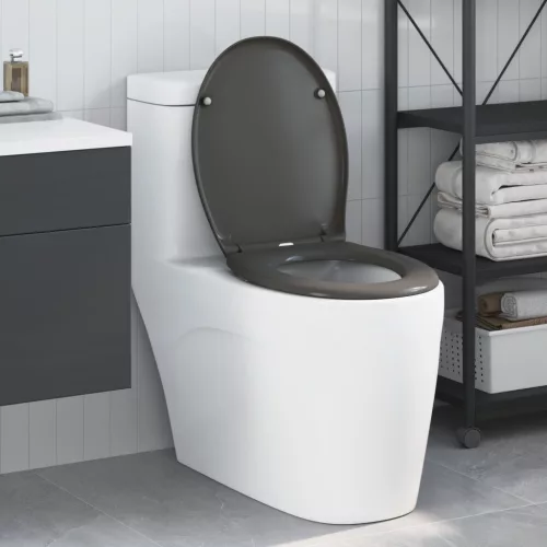  Gyorskioldó WC ülőke Puha zárással Duroplast Antracit