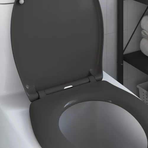  Gyorskioldó WC ülőke Puha zárással Duroplast Antracit