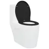 Gyorskioldó WC Ülőke Puha Záró Duroplast Fekete