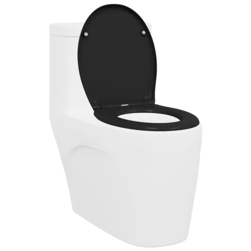  Gyorskioldó WC Ülőke Puha Záró Duroplast Fekete