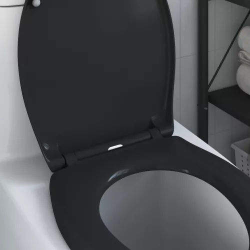  Gyorskioldó WC Ülőke Puha Záró Duroplast Fekete