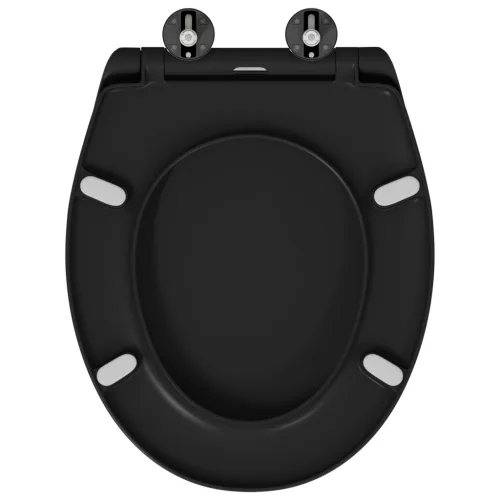  Gyorskioldó WC Ülőke Puha Záró Duroplast Fekete