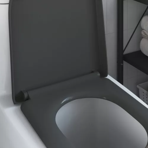  Gyorskioldó WC-ülőkés Lágy Zárás Duroplast Antracit
