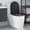  Gyorskioldó WC Ülőke Lassan Záródó Duroplast Fekete