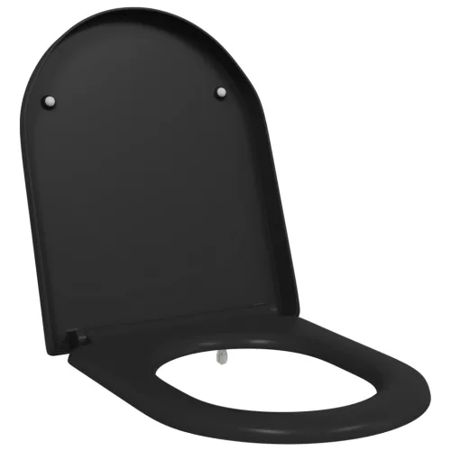  Gyorskioldó WC Ülőke Lassan Záródó Duroplast Fekete