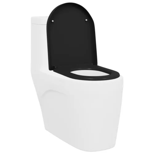  Gyorskioldó WC Ülőke Lassan Záródó Duroplast Fekete
