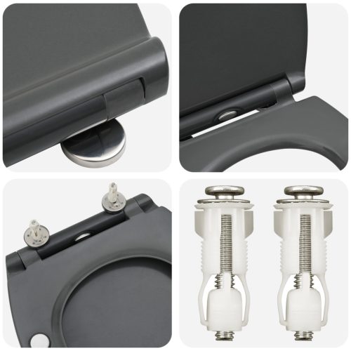  Gyorskioldó WC-ülőke Soft Close Duroplast Antracit