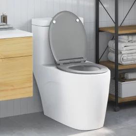  Gyorskioldós WC-ülés Lassan Záródó Duroplast Szürke