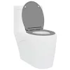  Gyorskioldós WC-ülés Lassan Záródó Duroplast Szürke