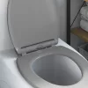  Gyorskioldós WC-ülés Lassan Záródó Duroplast Szürke