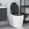  Gyorsan Oldható WC Ülőke Puha Zárral Duroplast Fekete