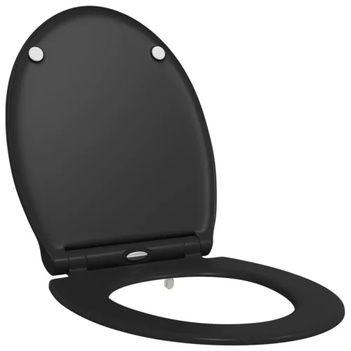 Gyorsan Oldható WC Ülőke Puha Zárral Duroplast Fekete