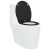  Gyorsan Oldható WC Ülőke Puha Zárral Duroplast Fekete