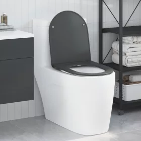  Gyorskioldós WC-ülőke Puha Zárással Duroplast Antracit