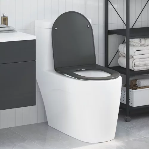  Gyorskioldós WC-ülőke Puha Zárással Duroplast Antracit