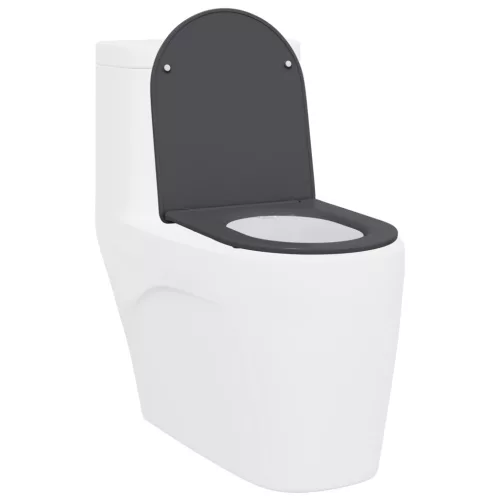  Gyorskioldós WC-ülőke Puha Zárással Duroplast Antracit