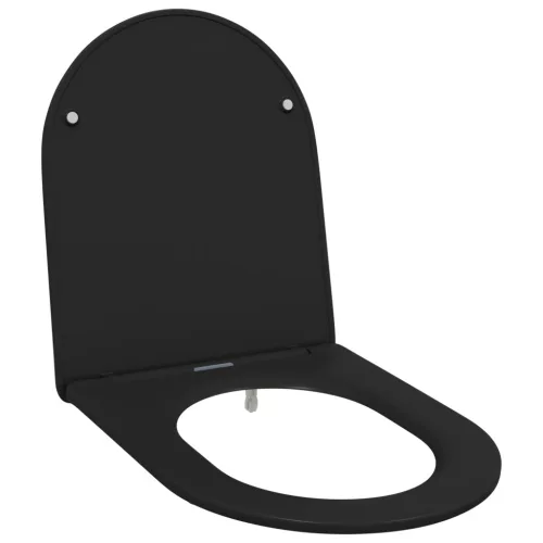  Gyorsan Rögzíthető WC Ülőke Puha Zárással - Duroplast, Fekete