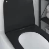  Gyorsan Rögzíthető WC Ülőke Puha Zárással - Duroplast, Fekete