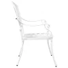  Kerti Székek 2 db Fehér Öntött Alumínium