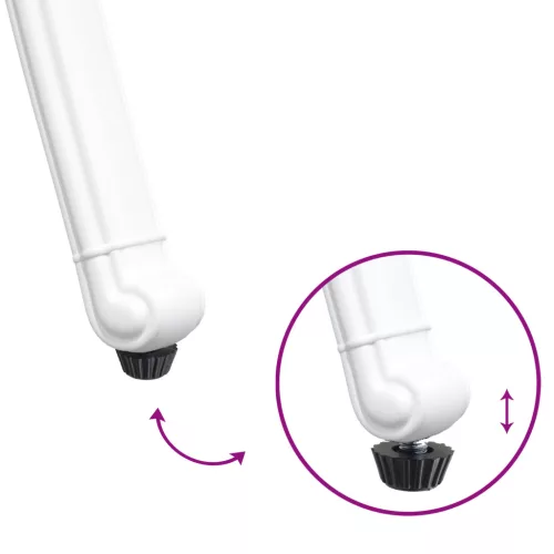  Kerti Székek 2 db Fehér Öntött Alumínium