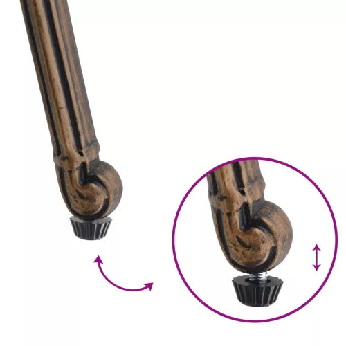  Kerti székek 2 db Bronz Öntött Alumínium