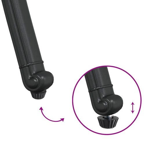  Kerti Szék 2 pcs Fekete 56 x 55 x 92.5cm Alumínium