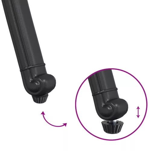  Kerti székek 2 db Fekete Öntött Alumínium