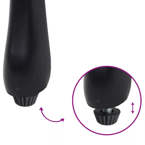  Kerti székek 2 db Fekete Öntött Alumínium