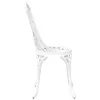  Kerti Székek 2 db Fehér Öntött Alumínium