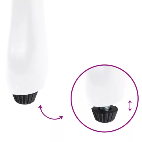  Kerti Székek 2 db Fehér Öntött Alumínium