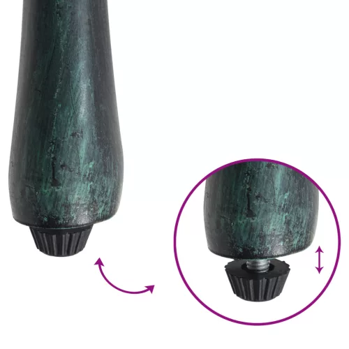  Kerti székek 2 db Zöld Öntött Alumínium