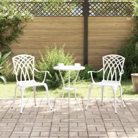  Kerti Szék 2 pcs Fehér 53 x 51 x 88,5cm Alumínium