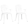  Kerti Szék 2 pcs Fehér 53 x 51 x 88,5cm Alumínium