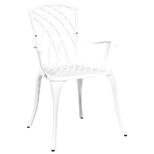  Kerti Szék 2 pcs Fehér 53 x 51 x 88,5cm Alumínium