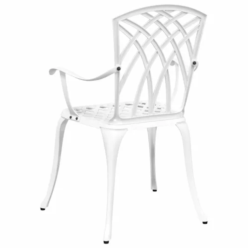  Kerti Szék 2 pcs Fehér 53 x 51 x 88,5cm Alumínium