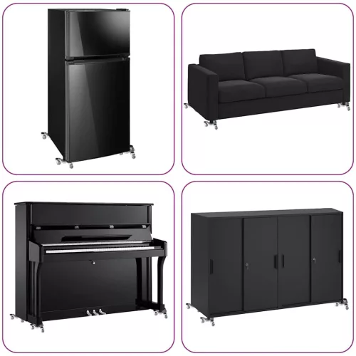  4 db bútorgörgő, 16 x 14,5 x 5,5 cm, acél, 180 kg