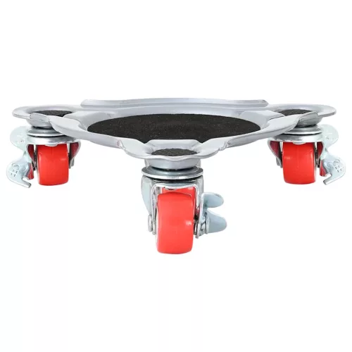  4 db bútorgörgő emelővel, 14,5x13,5x4 cm, acél, 400 kg